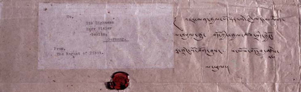 Reting Rinpoche’s letter to Adolf Hitler - Envelope