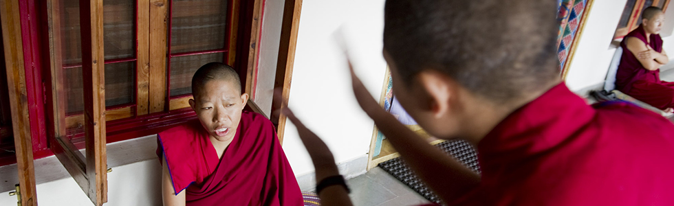 Tibetan Buddhist nuns debating