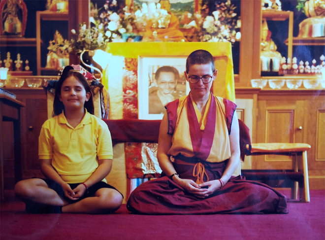 mother & child meditate