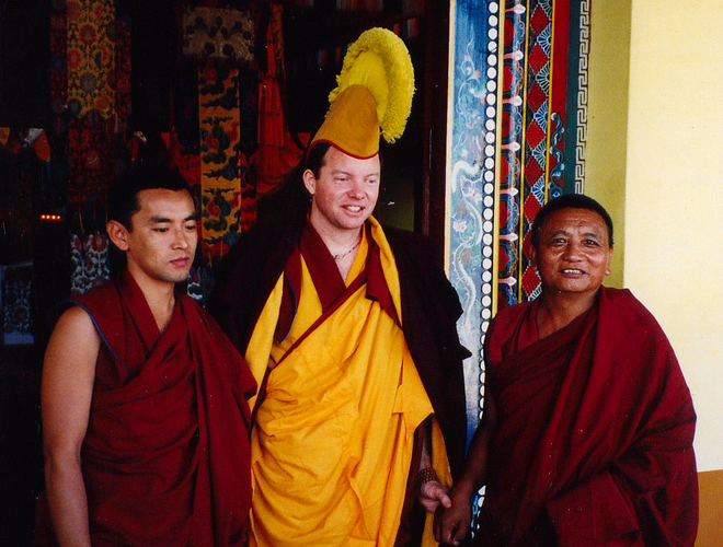 Michael Roach was awarded the geshe's cap
