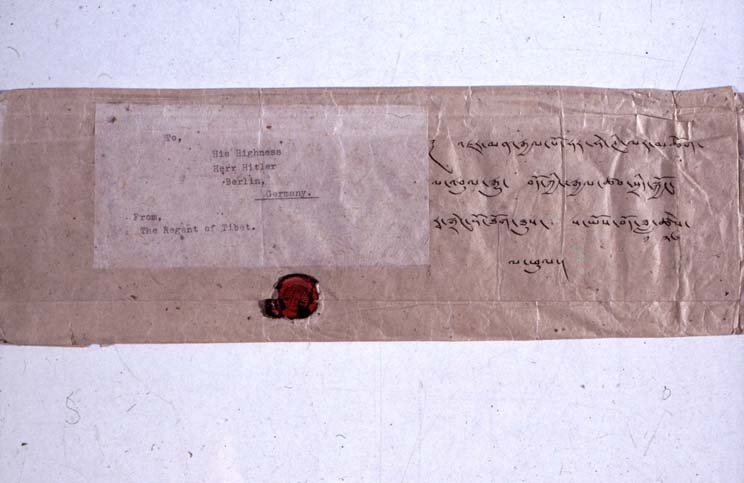 Envelope of Reting's letter to Hitler, 16 March 1939