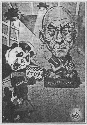 Click to enlarge! Dalai Lama as Hollywood star