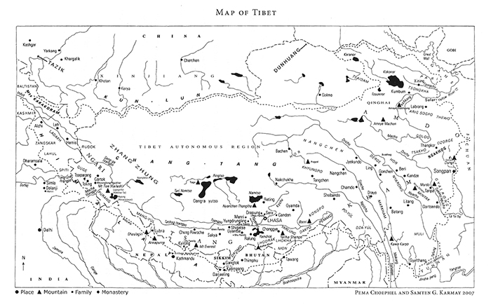 Tibet map